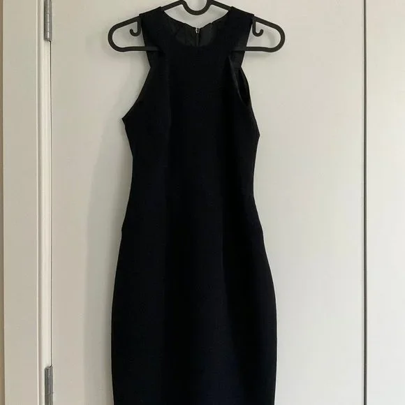 french connection halter neck dress French Connection Womens Twist Front Sleeveless Cocktail and Party Dress Black 8